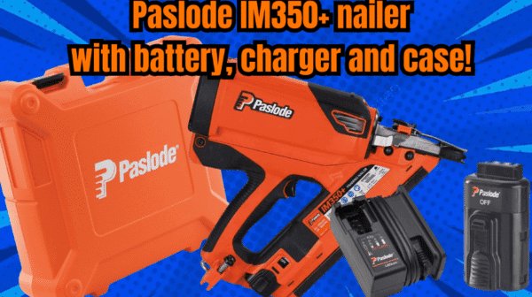 Win A paslode nailer with battery, charger and case!