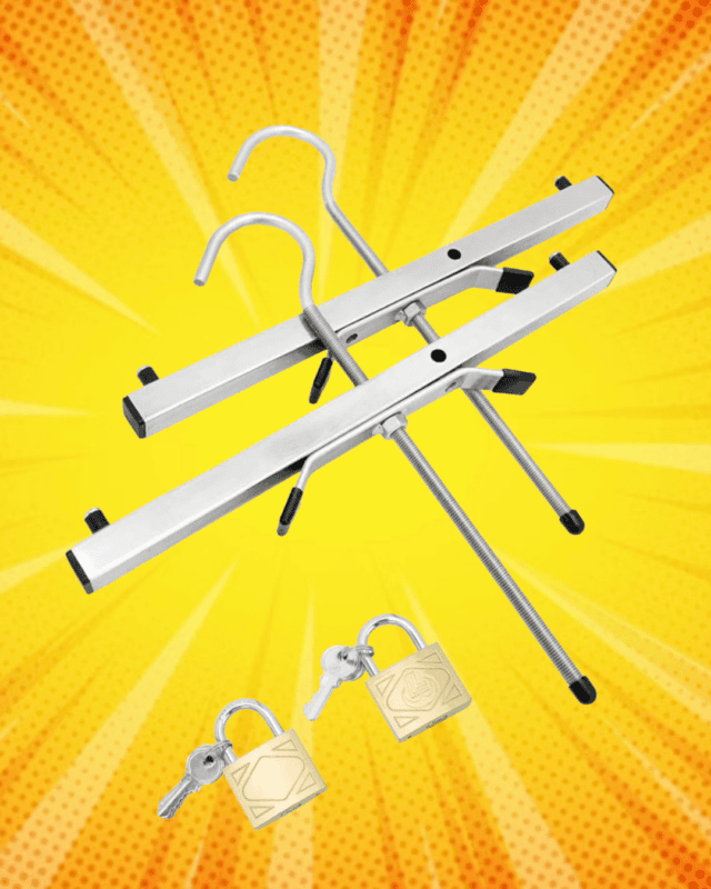 2 pcs ladder clamps & padlocks