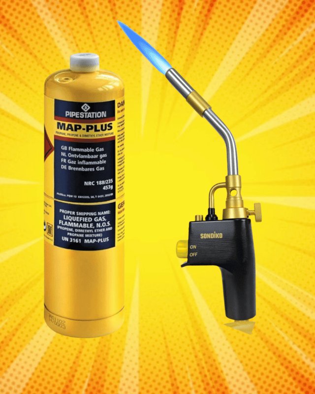 Propane torch with gas