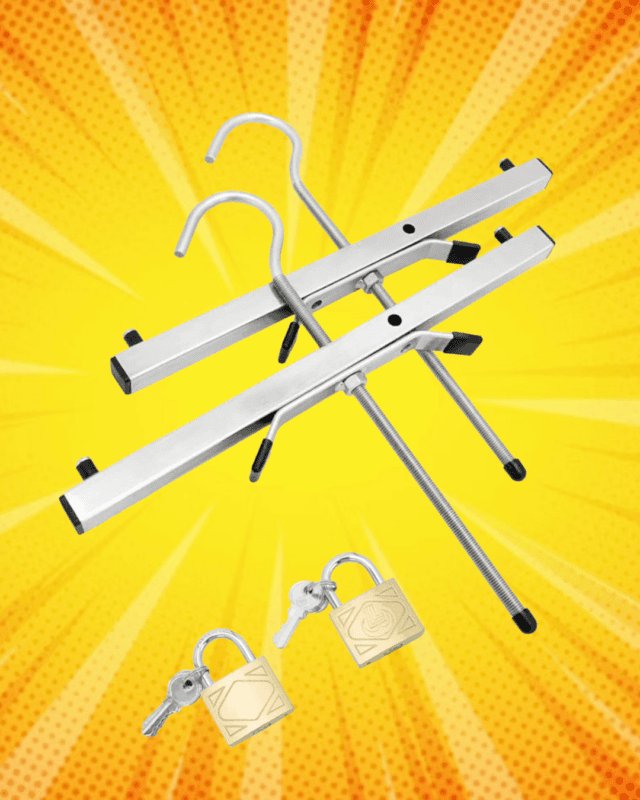 2 pcs ladder clamps & padlocks